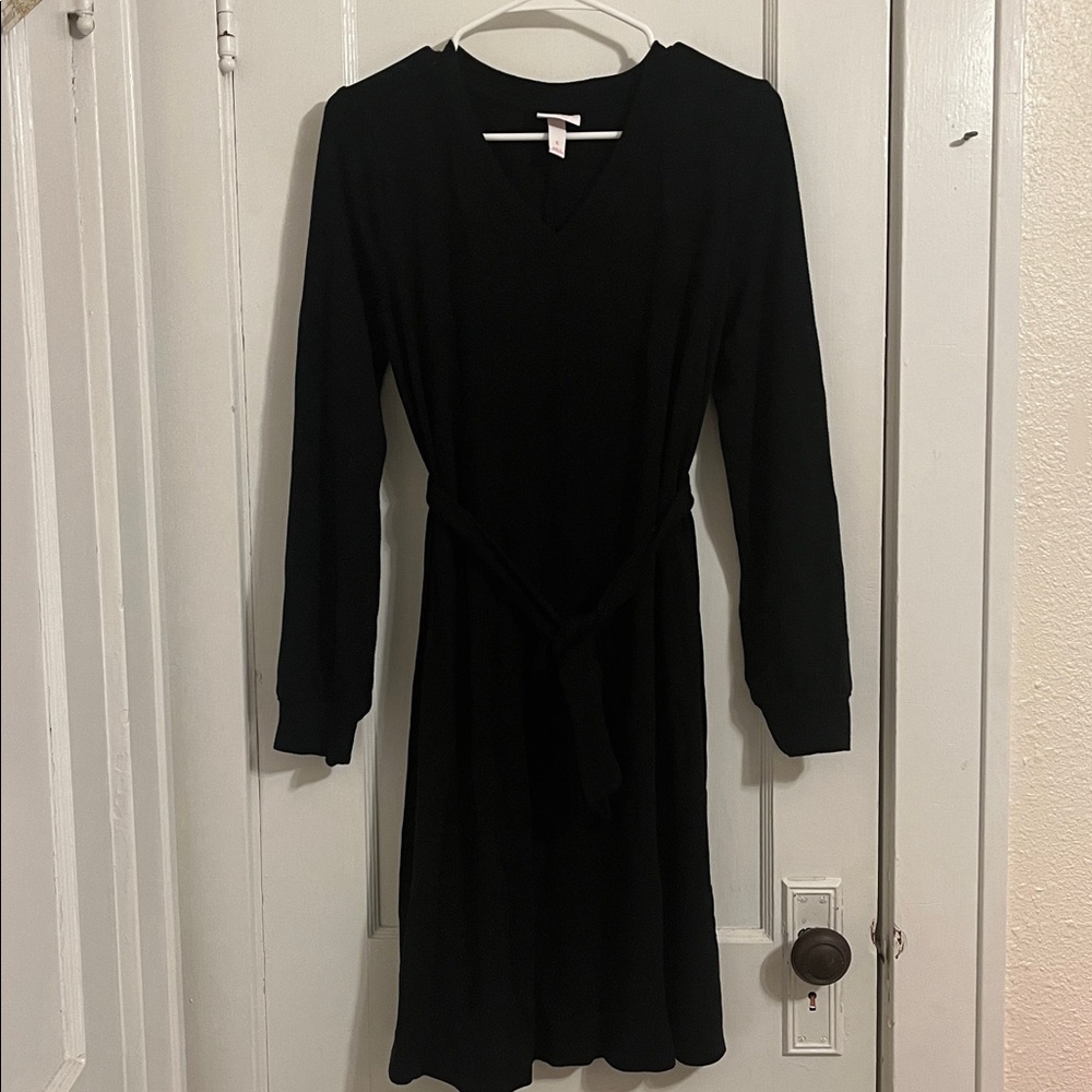 Isabel Maternity Black Tie Dress